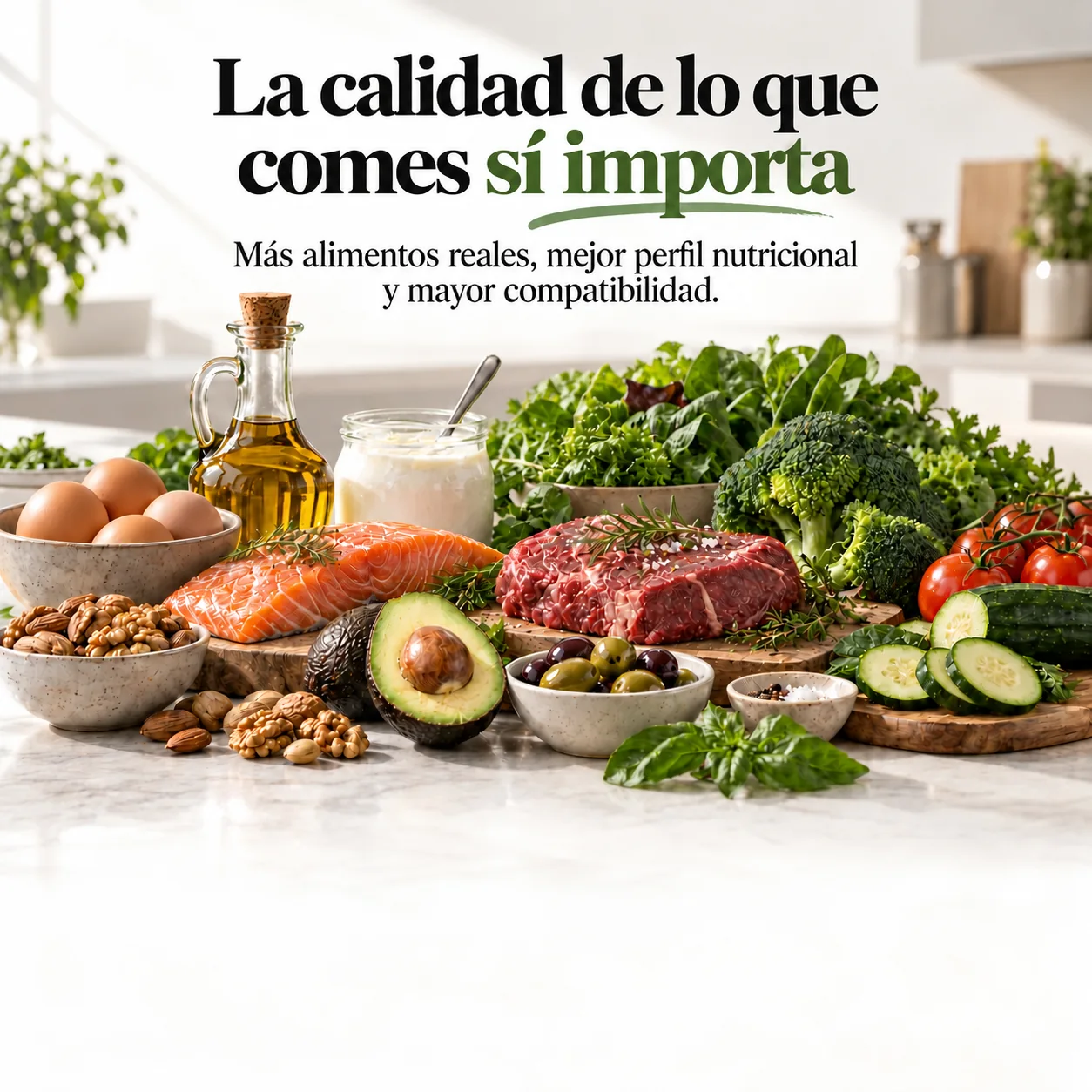 Alimentos reales y de alta densidad nutricional